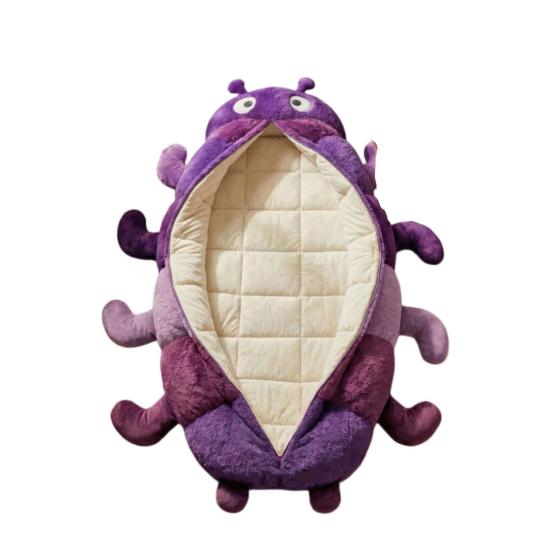 Kuschelige Raupe Schlafsack Gepolsterter Plüsch-Kokonschlafsack Ganzkörper-Liegesack Gemütliches Lese-Nest Innen-Nickerchen-Kokon für Erwachsene