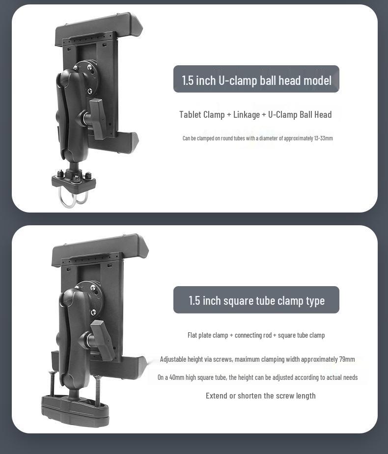 Anti-Shake Universal Tablet Bracket, 7-10 Inch, Full-Wrap, Thickened, Three-Proof with Ball Head