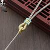 Hand-Woven Ruyi Knot Lanyard Necklace with Jade and Crystal Pendants