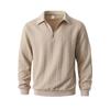 Men S Jacquard Turn Down Collar Half Zip Pullover Sweatshirt Casual Sport