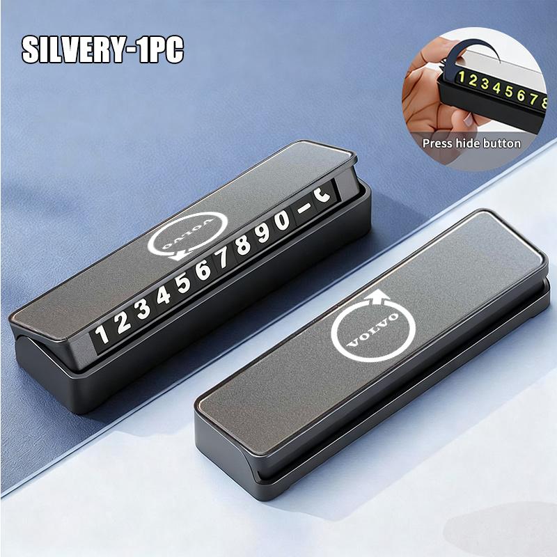 For Volvo Metal Car Roller Adjustable Parking Sign Temporary Parking Card XC90 XC60 C30 S60 C70 XC40 V40 XC70 V70 V60 S80 S90 CT9