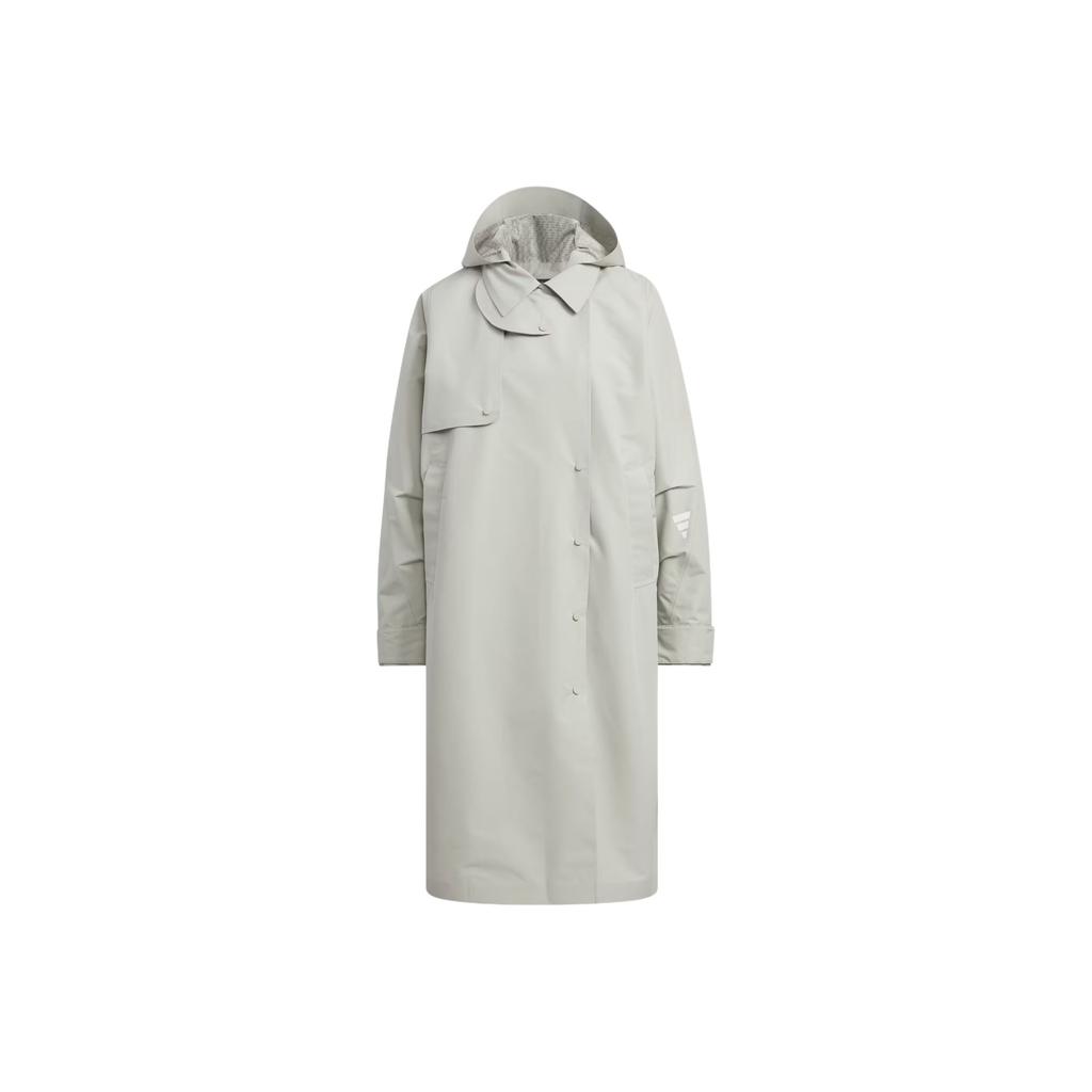 Adidas FOS Future Style Logo Solid Color Outdoor Loose Long Hooded Jacket Women Jackets KC2705