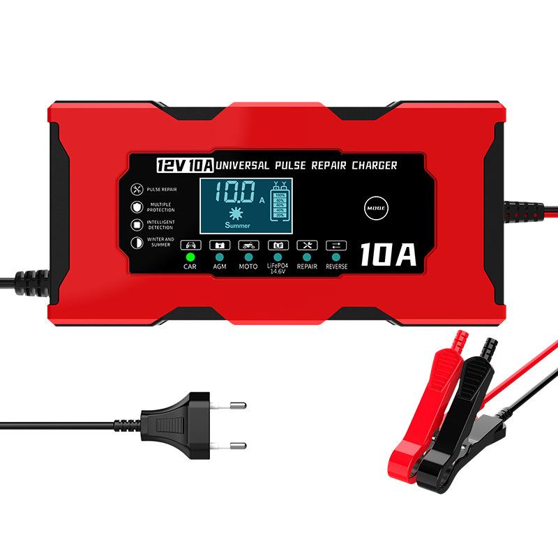 

12 В 10 А зарядное устройство для автомобильных аккумуляторов Smart, 14,6 В 10 А зарядное устройство для электрических мотоциклов для ремонта свинцово-кислотных AGM GEL PB литиевых аккумуляторов Lifepo4 EU plug
