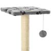 VidaXL Arbre à chat avec griffoirs en sisal 65 cm Gris Motif de pattes