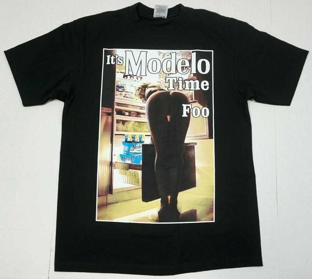 IT S MODELO TIME FOO T-shirt Mexico Cerveza Mexican Beer Men s Tee Black New Unisex T-Shirt M
