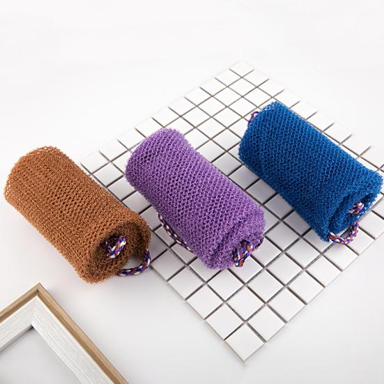 Exfoliating Washcloth Super Absorbent Extra-Long Quick-Dry Highly Elastic Reusable Remove Dead Skin Nylon Thickened Back Scrubber Exfoliating Towel