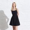 Sancai French Square Neck A-line Sleeveless Short Dress
