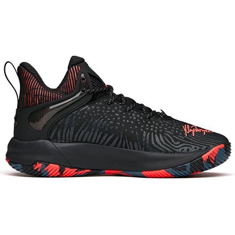 New Anta Mountain 1 Cushioning Anti Slip And Wear Resistant Mid Top Basketball Shoes Black 112141609-2