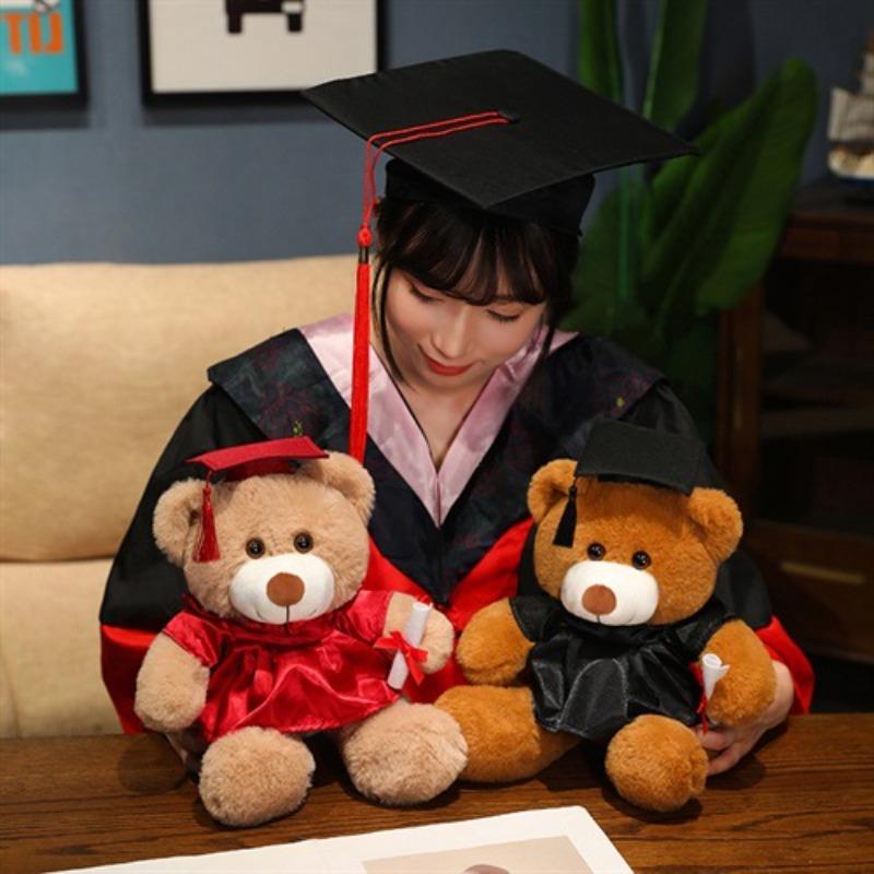 New Graduation Gift: Dr. Bear Plush Toy, Small Bear Doll, Plush Toy, Academic Gown Teddy Bear Doll