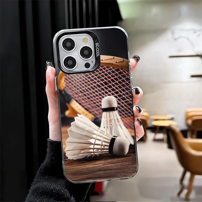 Badminton Sport Soft Phone Case for iPhone 15 16 17 Pro Max 17Air 16E 14 Plus 13 12 Mini Shockproof Cover Back Shell