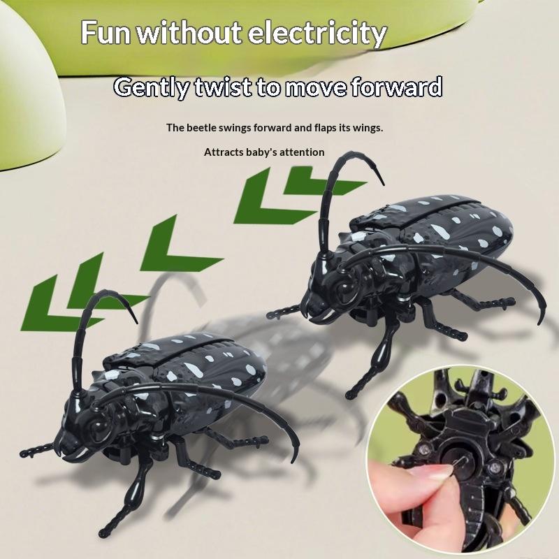 3Pcs Set Wind Up Insect Toys Fun Clockwork Prank Fidget Gadgets Easy Operation for Toddlers Preschoolers Casual Play
