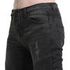 Mens Motorcycle Riding Pants With Silicone Protective Pads Stretchable Slim Fit Biker Jeans Use