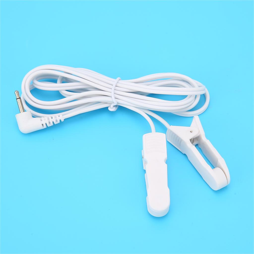 2.5mm Portable Ear Clip Electrode Wire Connecting Cable Accessory for Digital TENS Massage Machine