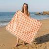 2-in-1 Beach Towel Convertible Backpack Backpack with Towel And Inner Zipper Pocket