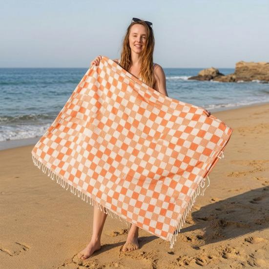 2-in-1 Beach Towel Convertible Backpack Backpack with Towel And Inner Zipper Pocket