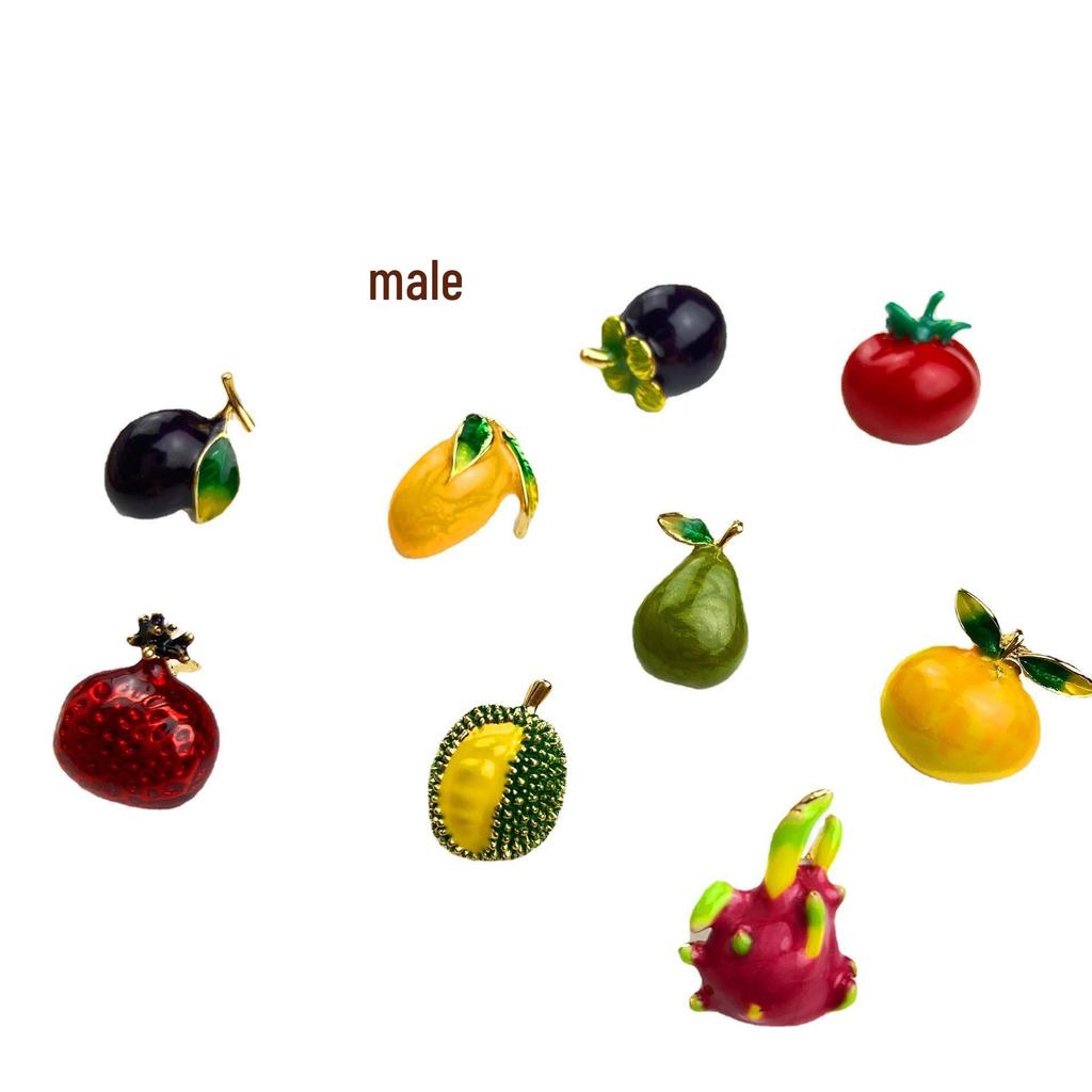 Cute Fruit Brooches: Trendy Lapel Pins & Cardigan Accessories