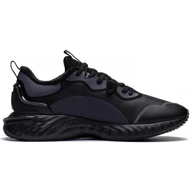 New LiNing Cloud Shield Cushioning Anti Slip And Wear Resistant Low Top Casual Shoes Men's Black AGLS219-1