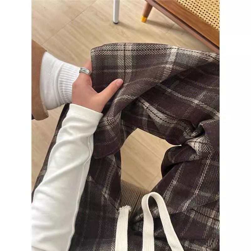 

Брюки-кюлоты в клетку для женщин маленького роста, 145 см – Осень/Зима, с высокой посадкой, драпирующийся стиль XS (60-79 lbs)