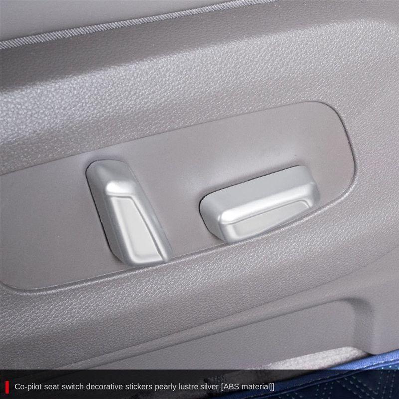 Powerful 5 Piece Car Seat Adjustment Switch Knob Cover Sticker Trim Car Accessories Silver ABS For Kia Carnival KA4