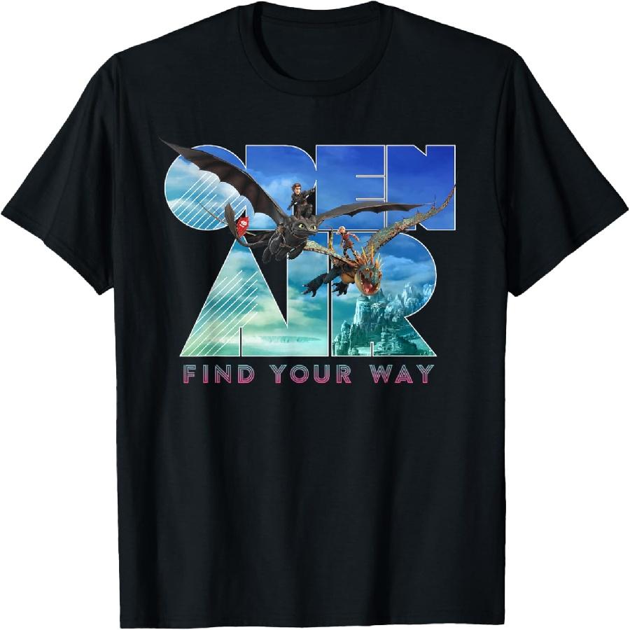 

How to Train Your Dragon 3 Open Air Shirt T-Shirt XXXXXL чорний