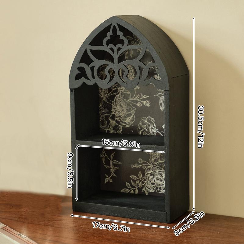 Stylish Wooden Multi-Tier Wall Shelf Space-Saving Storage & Display Organizer for Home Decor, Bedroom Crafts Living Room