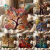 Colored Tree Cushion Cover Multi-Scene Pillow Cover for Home & Car - Reversible, Soft & Durable for Daily Use