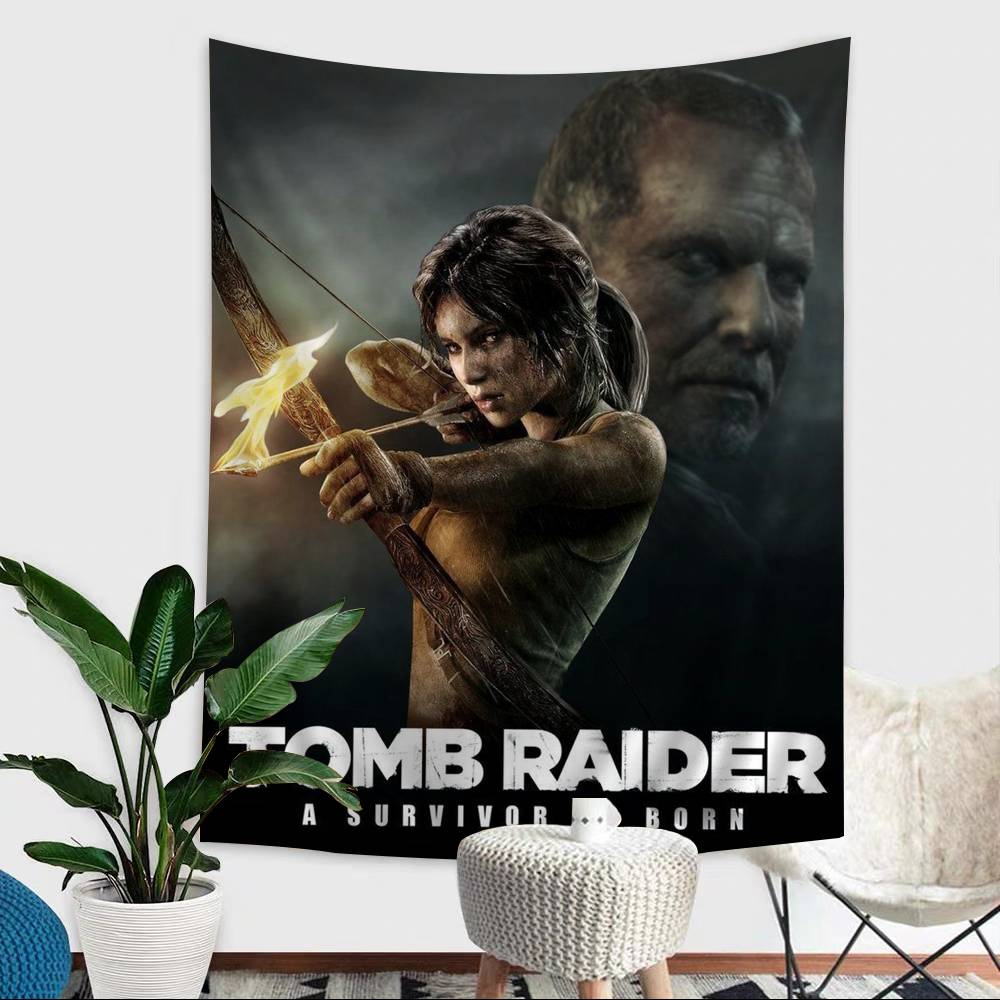 Game TTomb RRaider Chart Tapestry Home Decoration Hippie Bohemian Decoration Divination Wall Hanging Home Decor