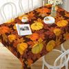 Fall Harvest Pumpkin Maple Leaf Rectangle Tablecloth Party Decor Waterproof Tablecloth for Kitchen Thanksgiving Decorations