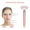 Electric Vibrating 24K Gold Jade Roller Natural Rose Quartz Face Lifting Use Beauty Devices