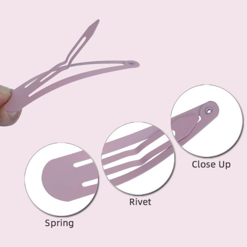 Little Girl Hair AccessoryTeardrop-shaped Loose Hair Bb Clip Adult Colored Metal Straight Clip Matte Side Hair Clip