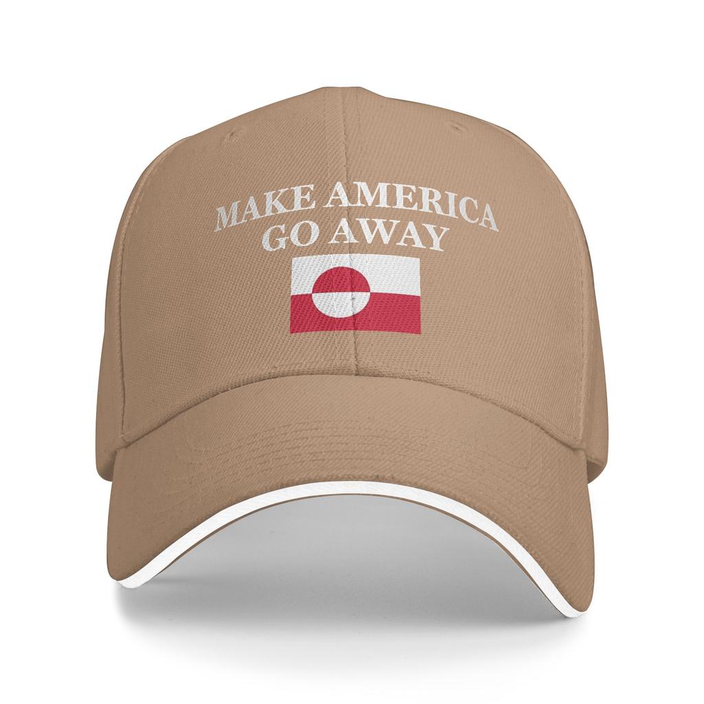 Make America Go Away Greenland Suppport  Baseball Cap  Men Adult Print Trucker Hat Summer Hiking Fishing Sun Visor Baseball Caps