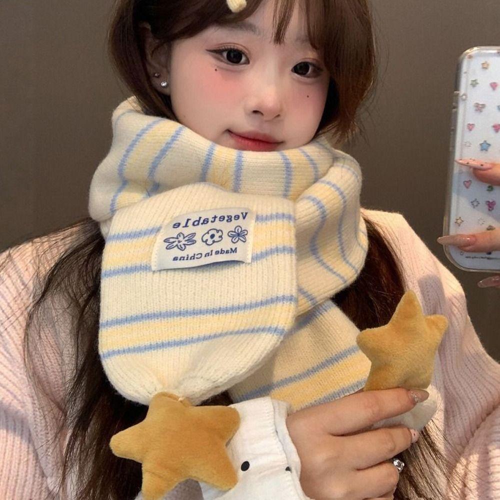 Thicken Knit Scarf Soft Neck Scarf New Cross Scarf Women