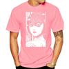 Summer Men's Japanese Horror Comic 100% Pure Cotton T-shirt, Hip-hop Dark Trend Style Pattern Printed Clothing, Street Top