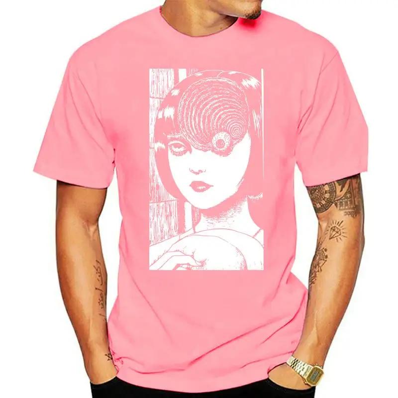 Summer Men's Japanese Horror Comic 100% Pure Cotton T-shirt, Hip-hop Dark Trend Style Pattern Printed Clothing, Street Top