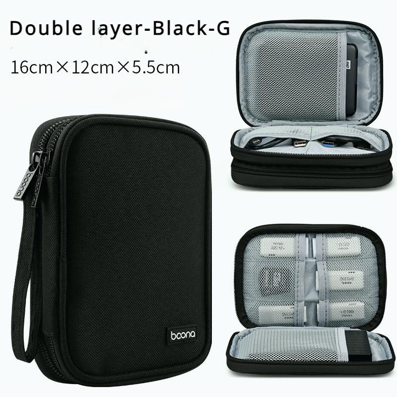 Fashion Portable Data Cable Storage Bag Outdoor Earphone Bag Organizer Digital Gadget Storage Box Charger U Disk Protection Case
