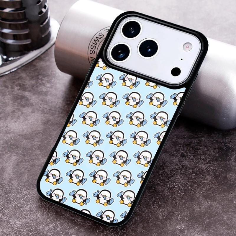 Cute Penguin Pattern Phone Case For iPhone 17 16 15 14 13 12 11 Pro Max Plus 17Air Soft Silicone Cover