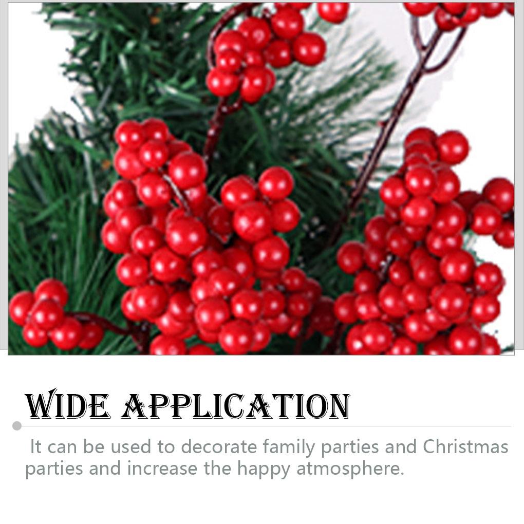 Christmas Artificial Red Berries Party Xmas Holiday Bouquet Cherry Decoration Dining Bar Hotel Office Photo Prop Garland