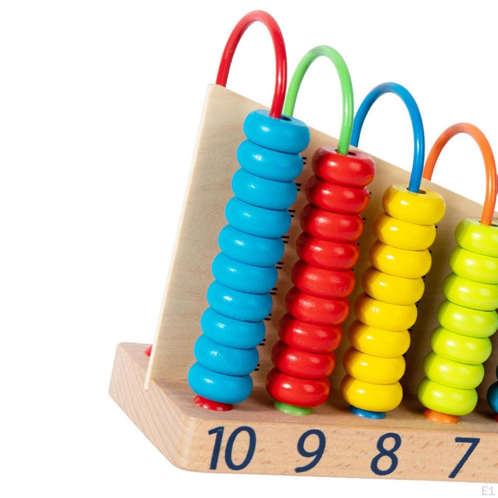 Holz Rechenrahmen, Klassisches Perlenlabyrinth Spielzeug, Additions- und Subtraktions-Abakus für den Kindergarten,