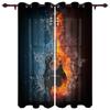 Music Stage Speaker Guitar Windows Curtains for Living Room Bedroom Window Treatments Household Kitchen Curtains