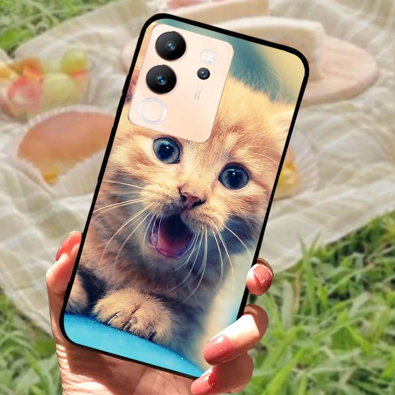 For Vivo V30 Lite Case Cover Silicone Soft Marble Black Bumper Funda Coque for vivo V2314 V30 Lite 5G Full Protective V30Lite