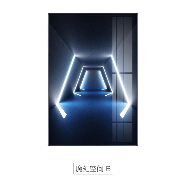 

Современные огни на волшебном пространстве, холст, живопись, постеры и принт, уникальные абстрактные художественные настенные черные картины для гостиной, спальни 21*30cm