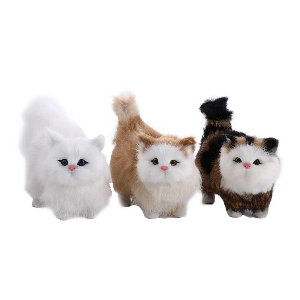 Toy Baby Toy Fake Cat Artifical Animal Soft Simulation Cat Stuffed Kitten Plush Cat Toys Cat Model