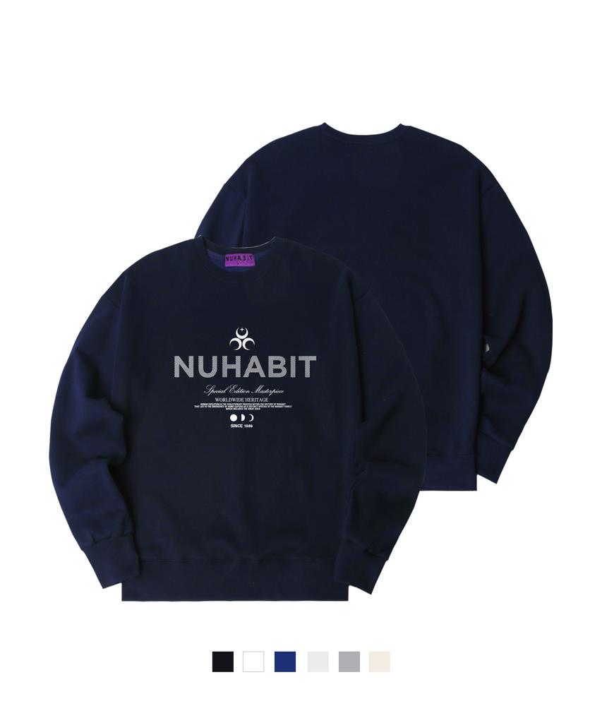 NUHABIT N/H New Moon Oversized Fleece-Lined Sweatshirt (Som4-5Nh1305)