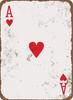 Eveokoki Metal Sign Inches Ace of Hearts Retro Poker Man Cave Vintage Look Tin Wall Decoration Bar Cafe Home Decor Plaque