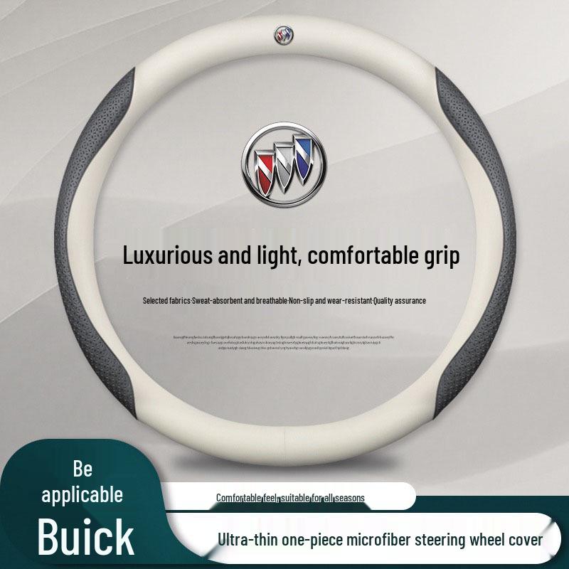Buick Steering Wheel Cover - Genuine Leather for Envision, Regal, LaCrosse, Verano, GL6, Encore