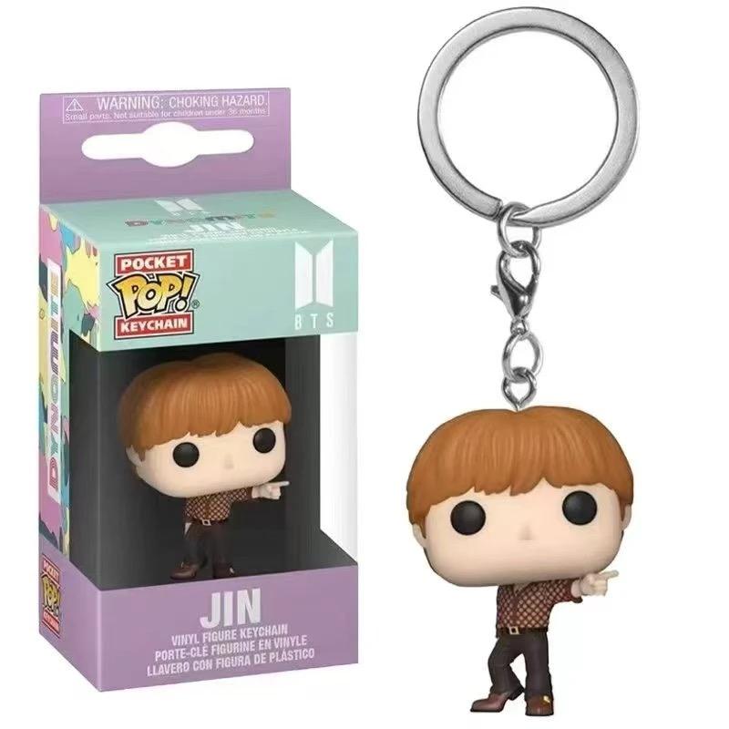 

BTS cute keychain backpack doll bag couple pendant keychain pendant gift JIN