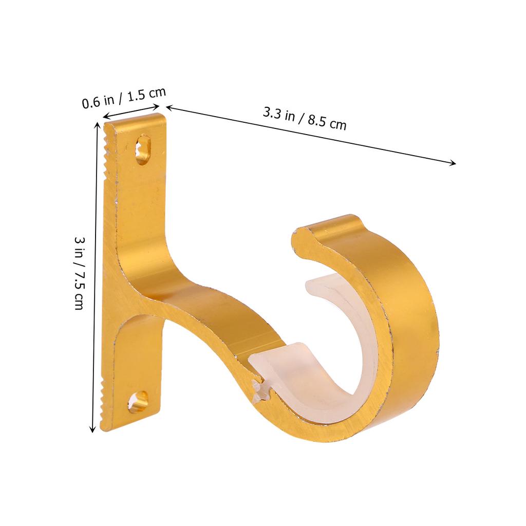Curtain Bracket Rod Ceiling Brackets Rods Hook Hanger Walls Aluminum Alloy Double Hooks For