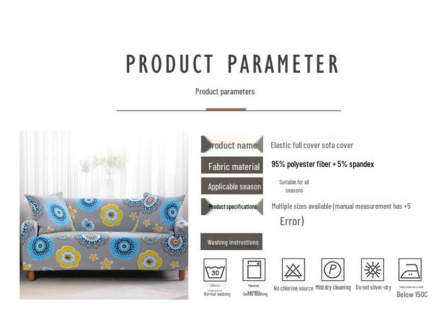 All-Season Elastic Sofa Cover and Cushion Set