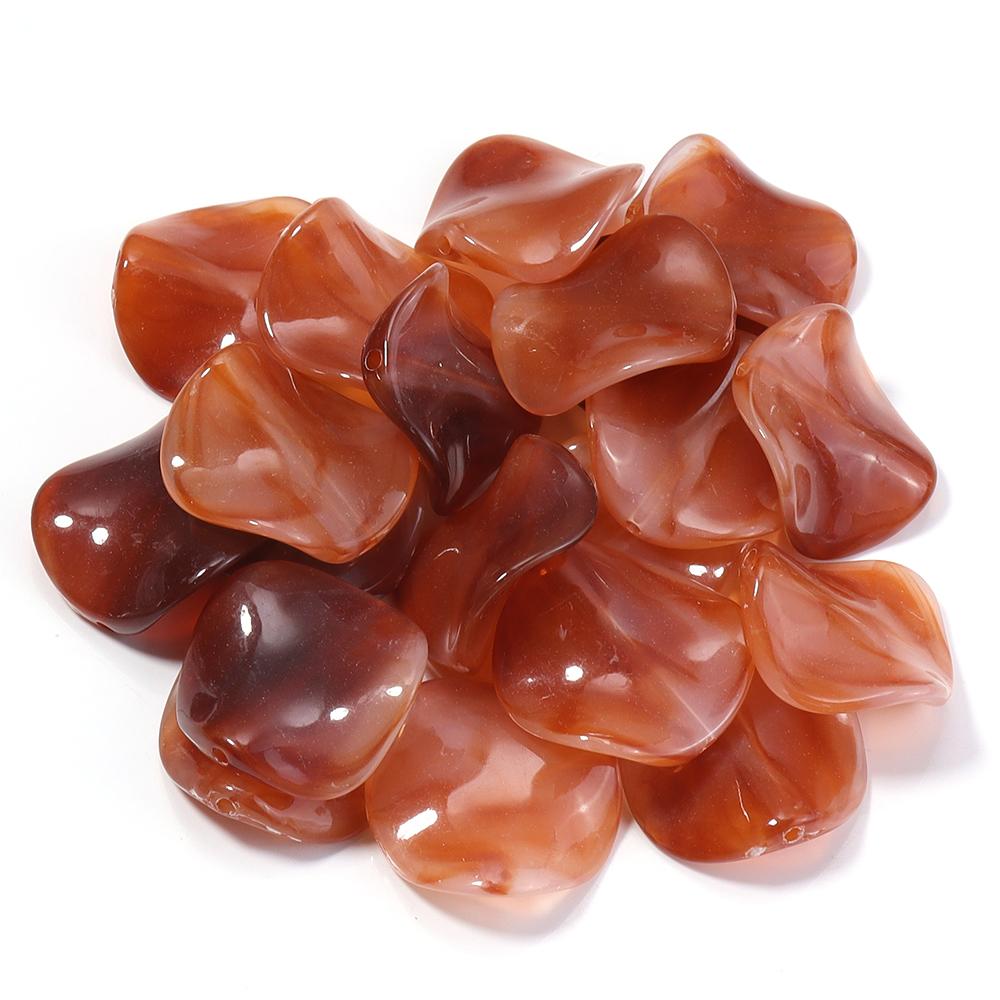 20pcs Irregular Double Colors Acrylic Beads for Jewelry Making Round Wave Meteorite Loose Spacer Beads DIY Bracelet Necklace