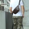 Real Leather Wait Bag Summer Outdoor Walking Bag Portable Waist Packs Crazy horse leather male fanny pack sling bag chest bag
